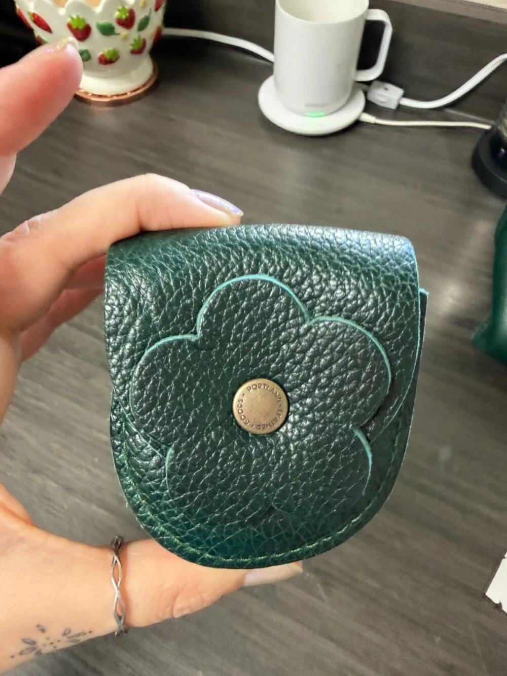 portland leather goods very gently